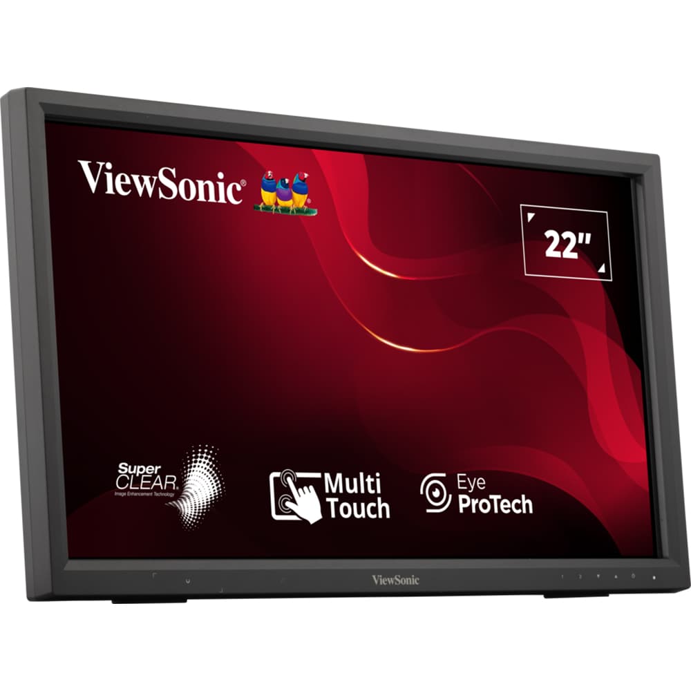 Monitor LED IPS VIEWSONIC TD2223-2, 22", Full HD, 75Hz, IR Touch, Flicker-Free, negru