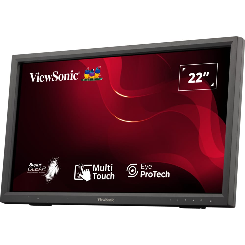 Monitor LED IPS VIEWSONIC TD2223-2, 22", Full HD, 75Hz, IR Touch, Flicker-Free, negru