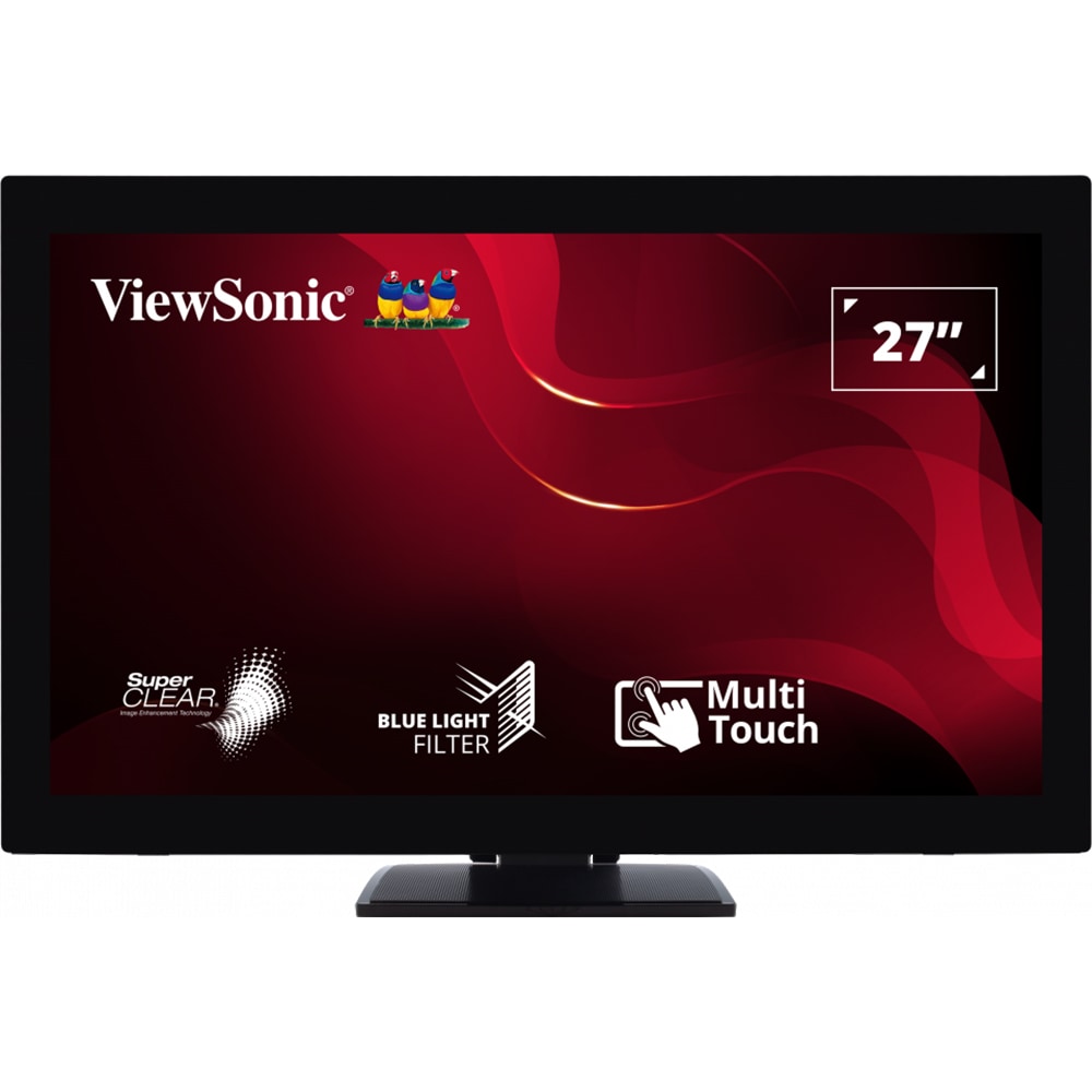 Monitor LED VA VIEWSONIC TD2760, 27", Full HD, 60Hz, Touch Screen, Flicker-Free, negru