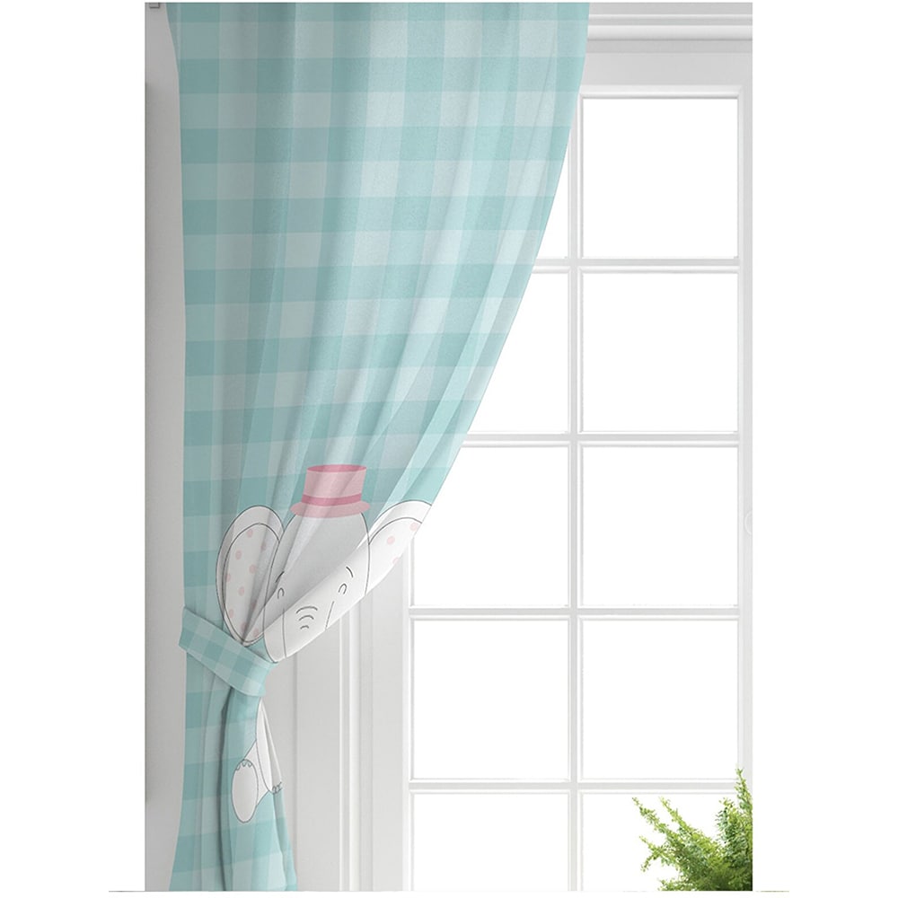 Draperie Mila Home Elephant, rejansa, 140 x 200 cm, semiopac, verde