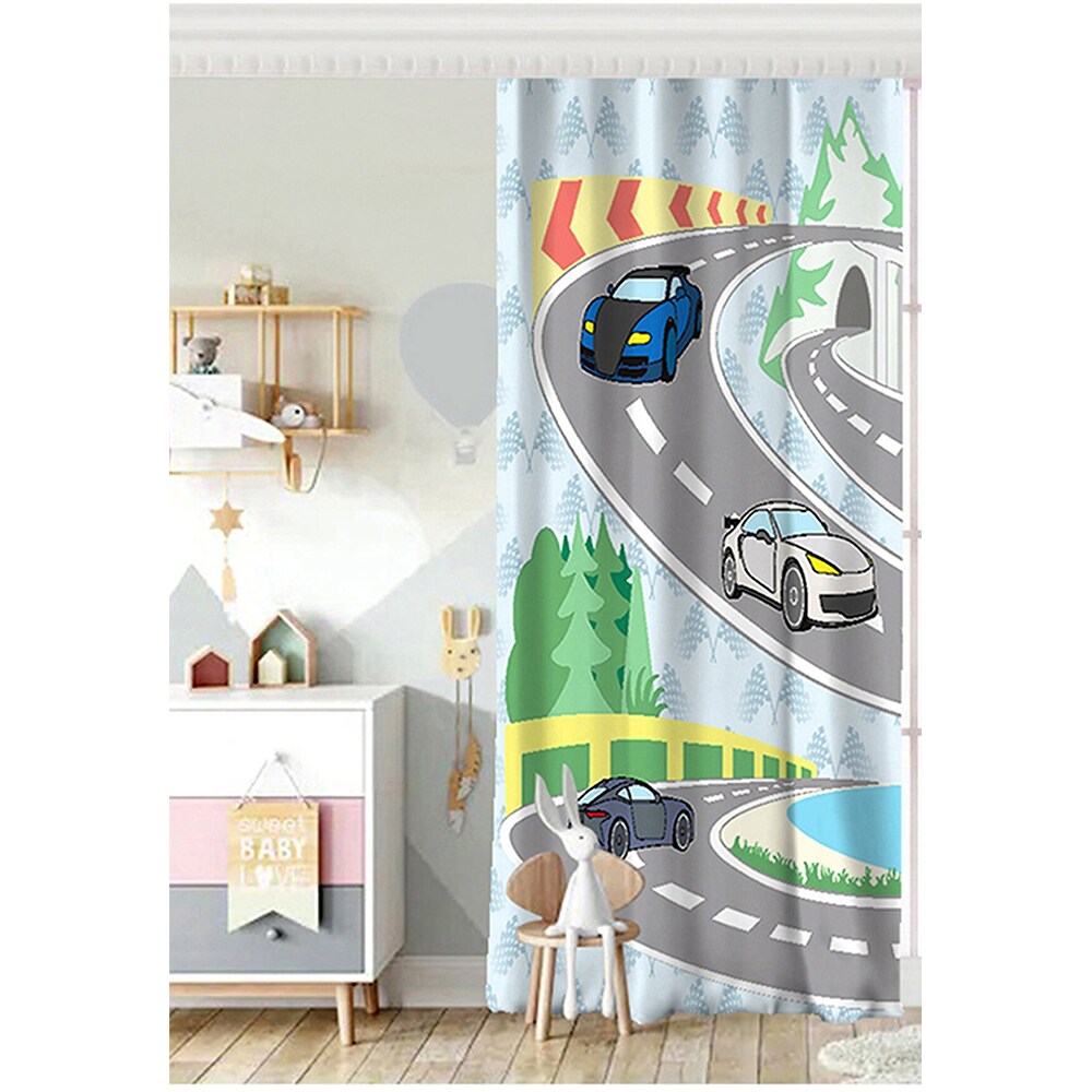 Draperie Mila Home Cars, rejansa, 140 x 200 cm, semiopac, multicolor