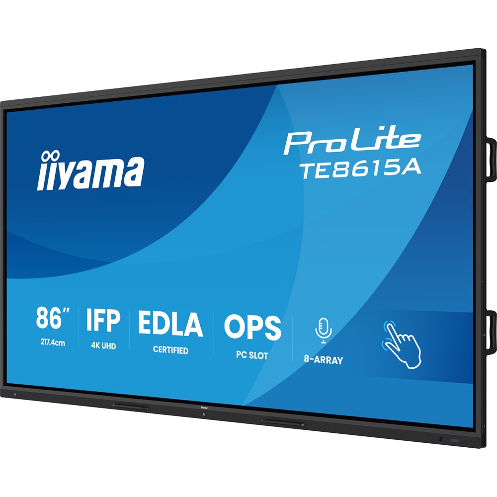 Display profesional LED IPS IIYAMA ProLite TE8615A-B2AG, 85.6", 4K UHD, negru