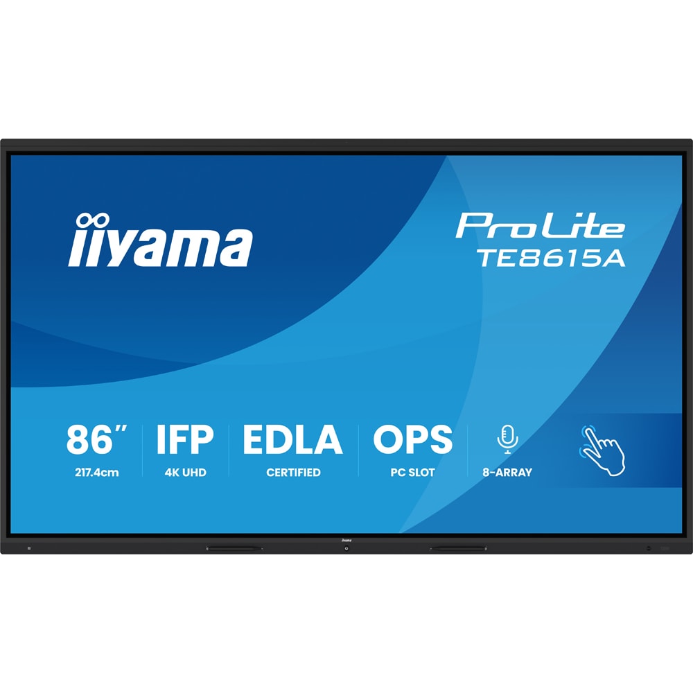 Display profesional LED IPS IIYAMA ProLite TE8615A-B2AG, 85.6", 4K UHD, negru