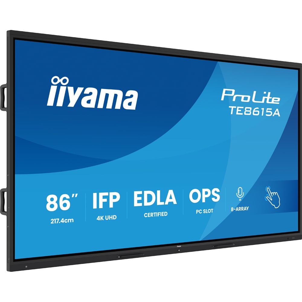 Display profesional LED IPS IIYAMA ProLite TE8615A-B2AG, 85.6", 4K UHD, negru