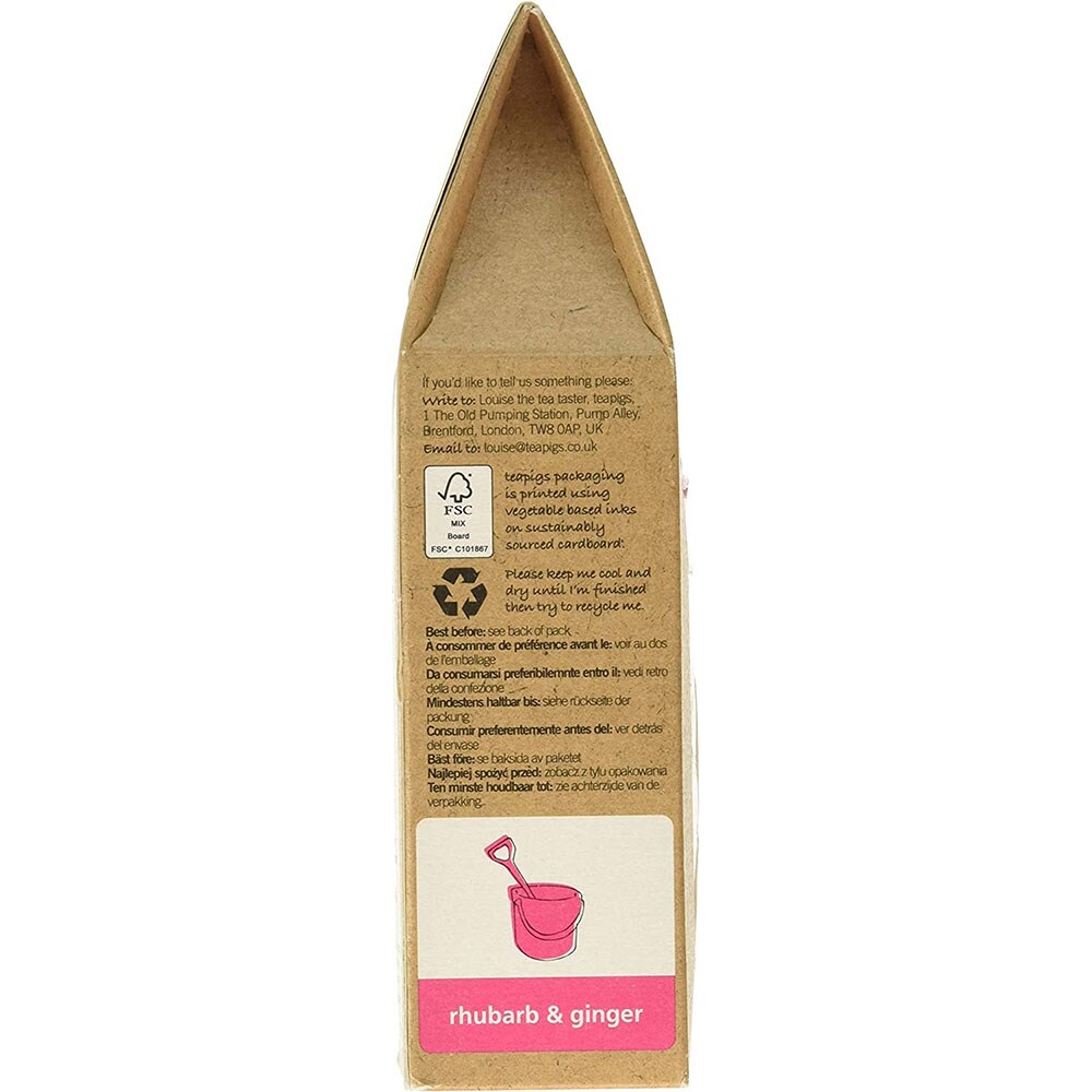 Ceai infuzie TEAPIGS Rubarba si Ghimbir, 15 buc, 30g
