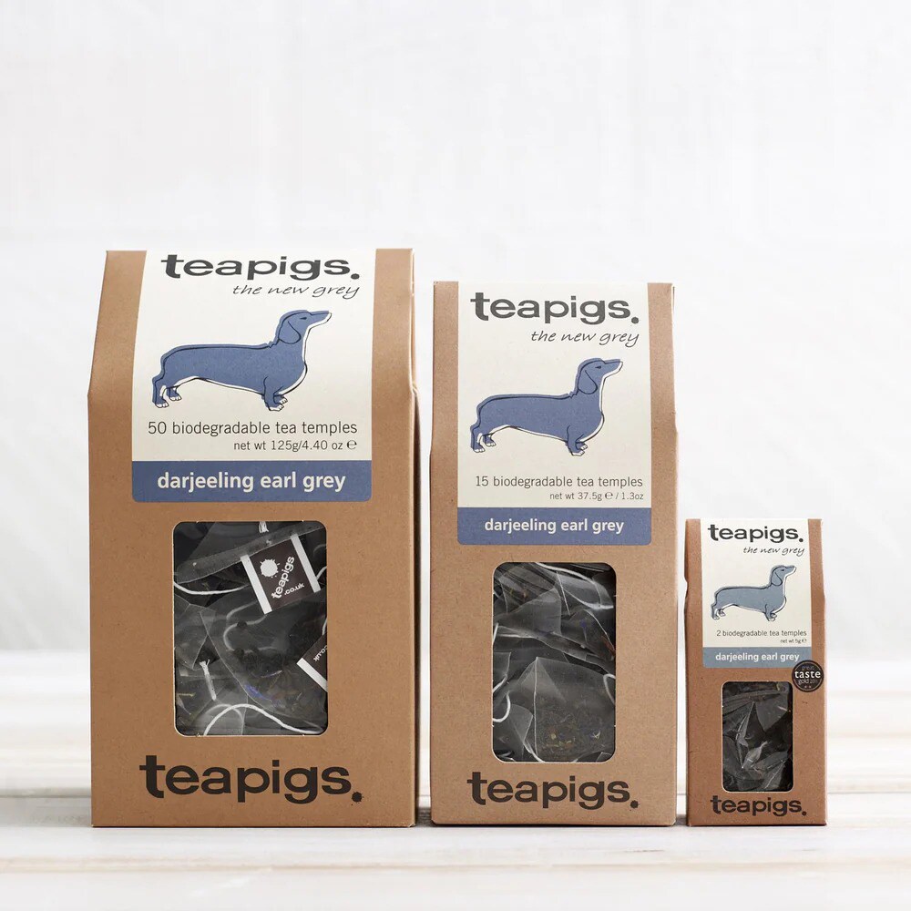 Ceai negru TEAPIGS Darjeeling Earl Gray, 125g, 50 buc