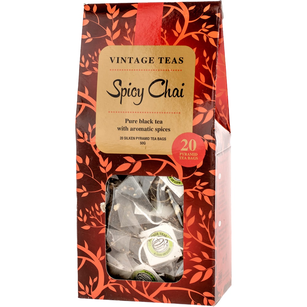 Ceai infuzie VINTAGE TEAS Spicy Chai, 50g, 20 buc