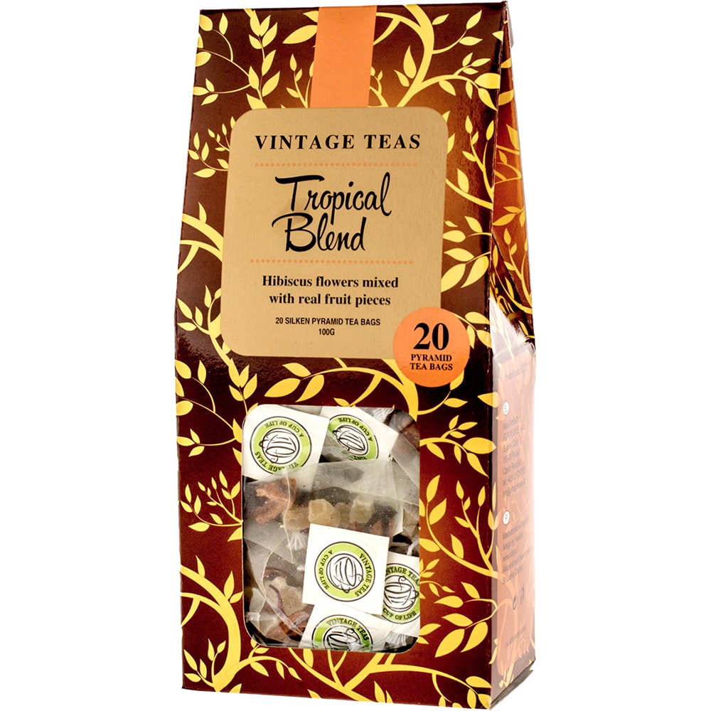 Ceai infuzie VINTAGE TEAS Tropical Blend, 100g, 20 buc