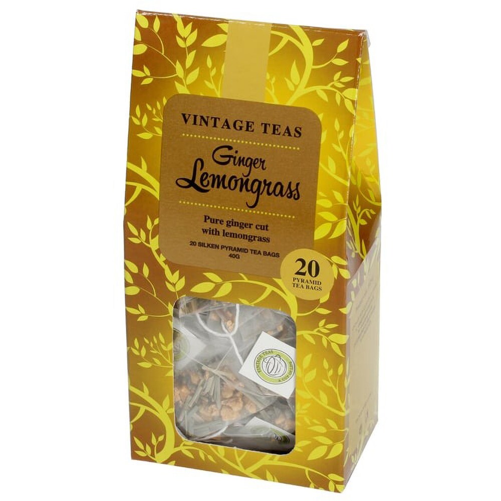 Ceai infuzie VINTAGE TEAS Ginger Cut with Lemongrass, 40g, 20 buc