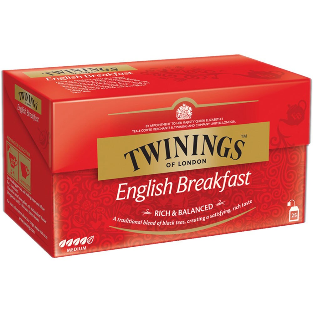 Ceai negru TWININGS English Breakfast, 25 buc, 50g