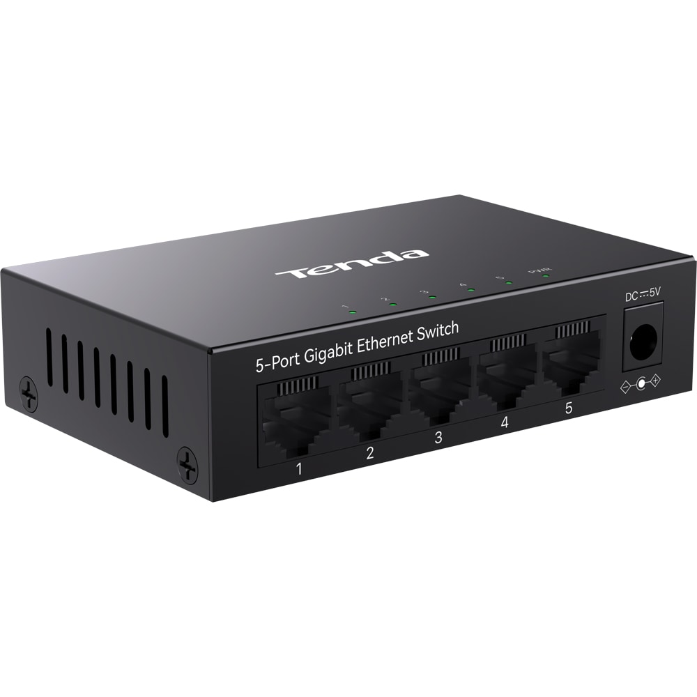Switch TENDA TEG1005V4, 5 porturi gigabit, negru