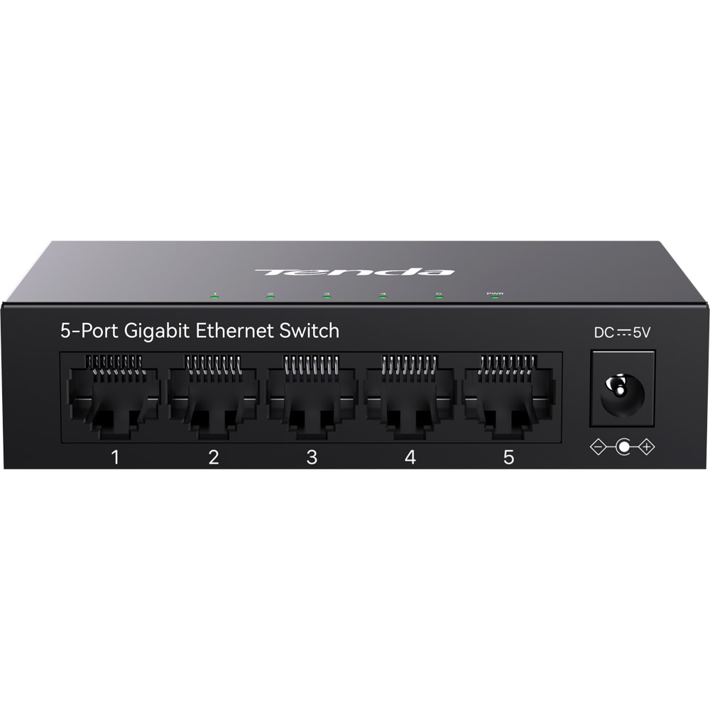 Switch TENDA TEG1005V4, 5 porturi gigabit, negru