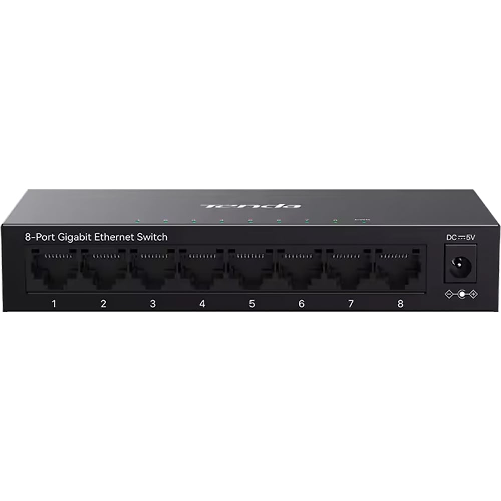 Switch TENDA TEG1008M, 8 porturi Gigabit, negru