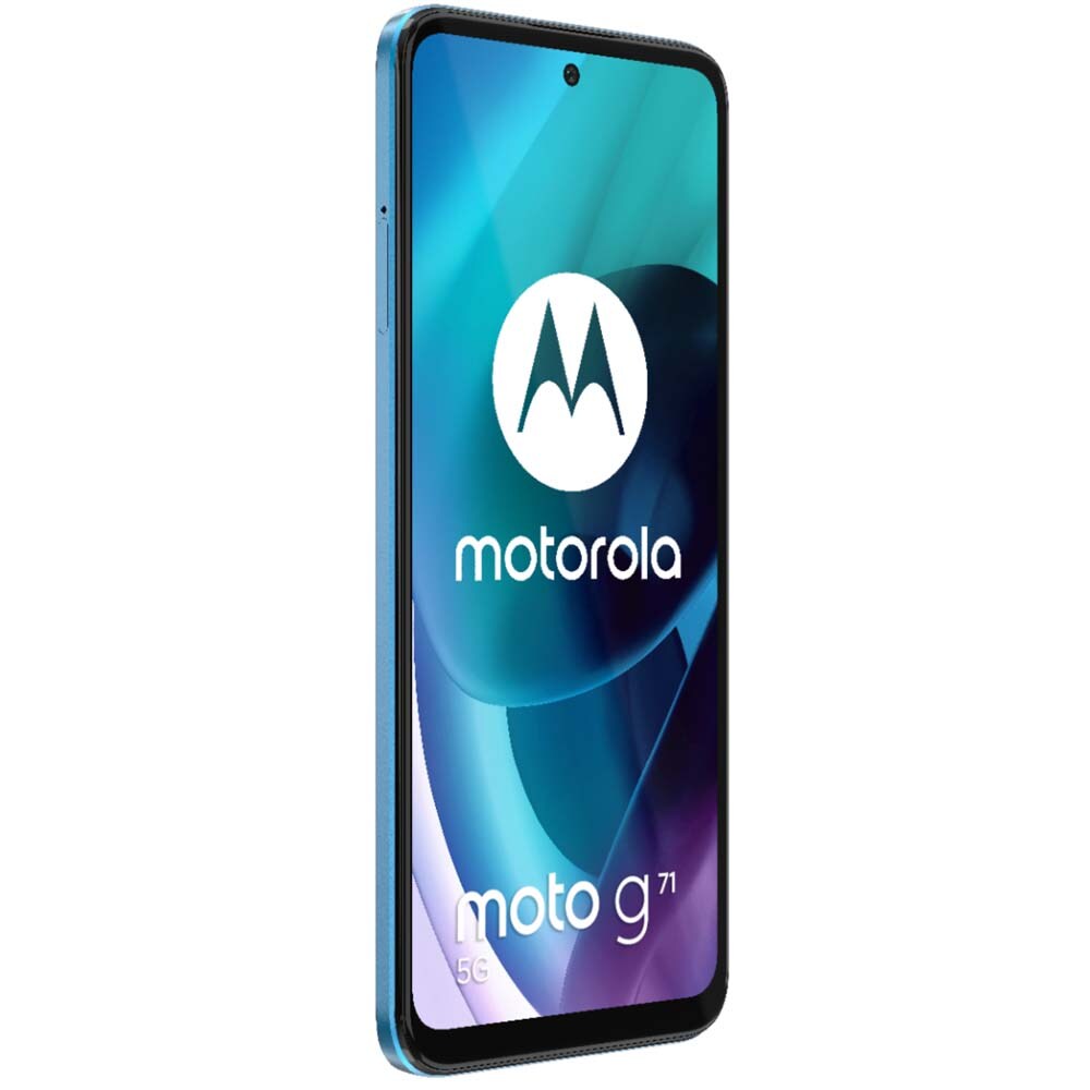 Telefon MOTOROLA Moto G71 5G, 128GB, 6GB RAM, Dual SIM, Arctic Blue