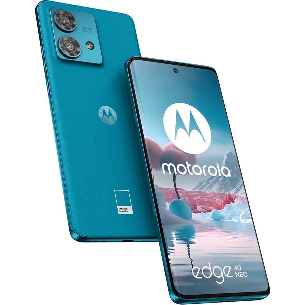 Telefon MOTOROLA Edge 40 Neo 5G, 256GB, 12GB RAM, Dual SIM, Caneel Bay