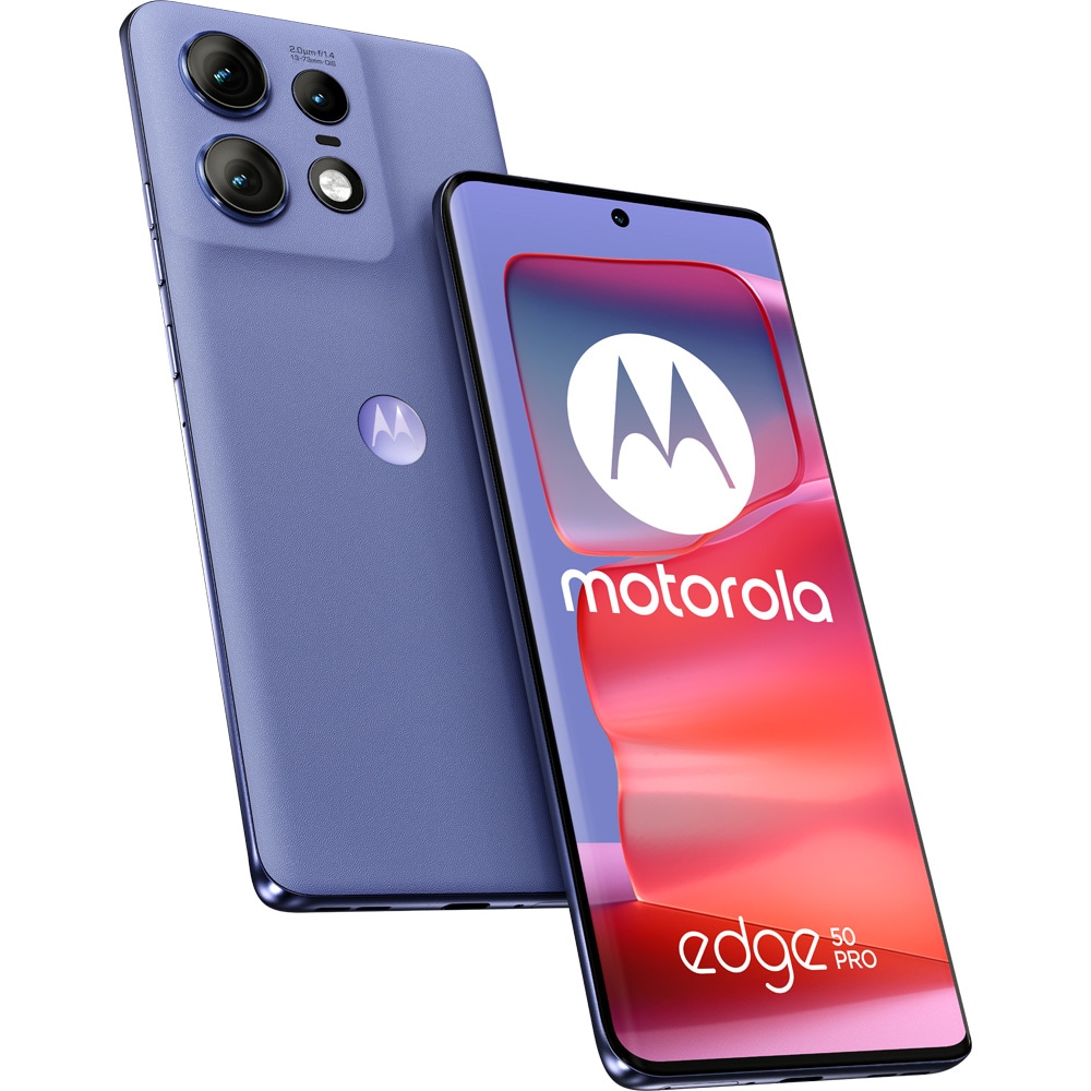 Telefon MOTOROLA Edge 50 Pro 5G, 512GB, 12GB RAM, Dual SIM, Luxe Lavander