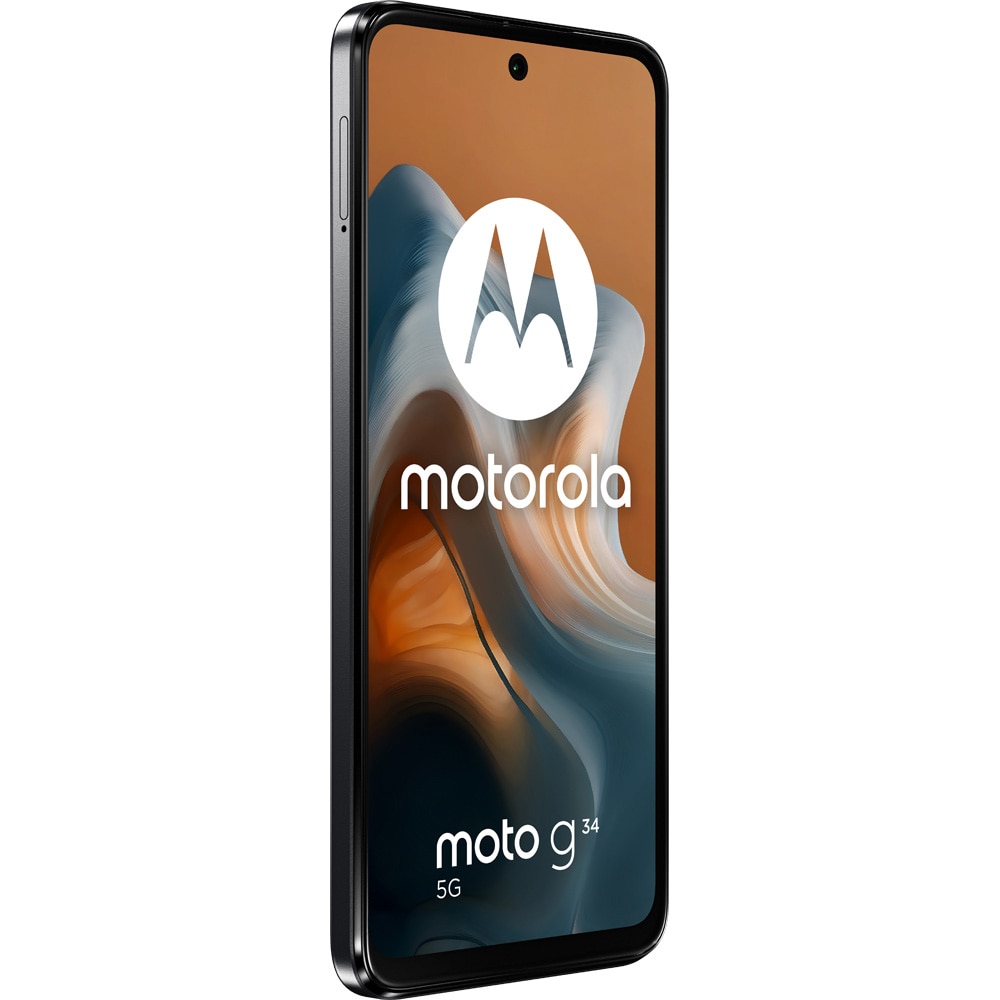 Telefon MOTOROLA Moto G34 5G, 128GB, 8GB RAM, Dual SIM, Charcoal Black