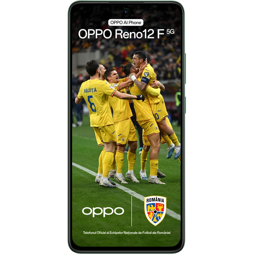 Telefon OPPO Reno 12 F 5G, 256GB, 8GB RAM, Dual SIM, Black Green
