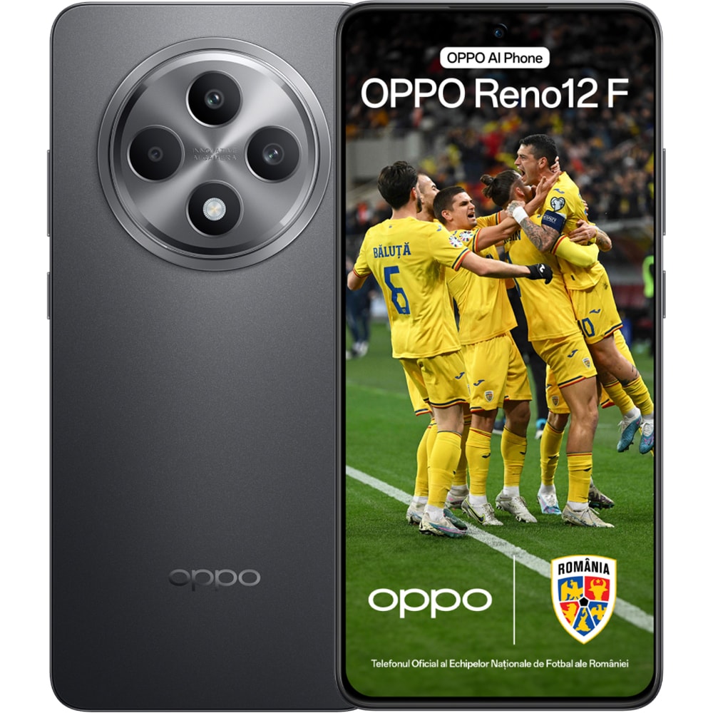Telefon OPPO Reno12 F, 256GB, 8GB RAM, Dual SIM, Matte Grey