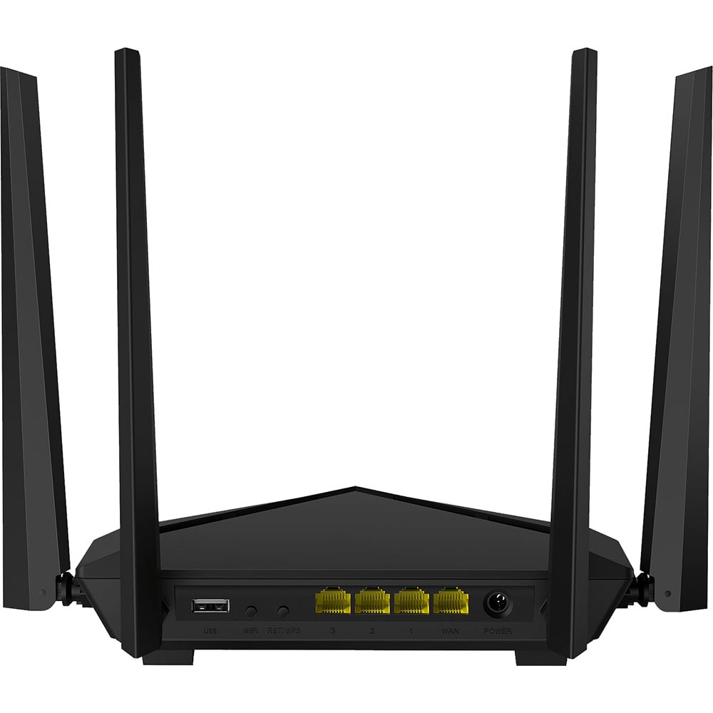 Router Wireless Gigabit TENDA AC10 AC1200, Dual-Band 300 + 867 Mbps, negru