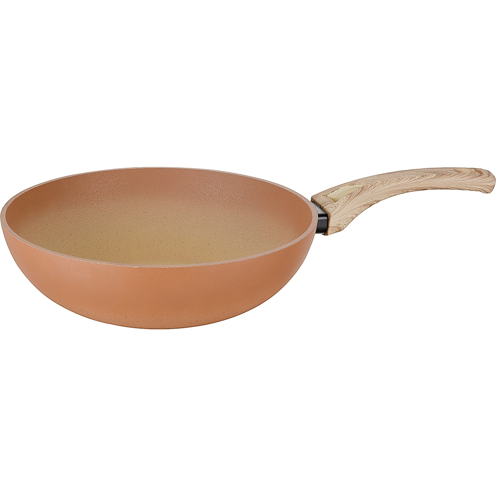 Tigaie Wok AMERCOOK Terracotta AC0108503.28, 28 cm, aluminiu presat, aramiu