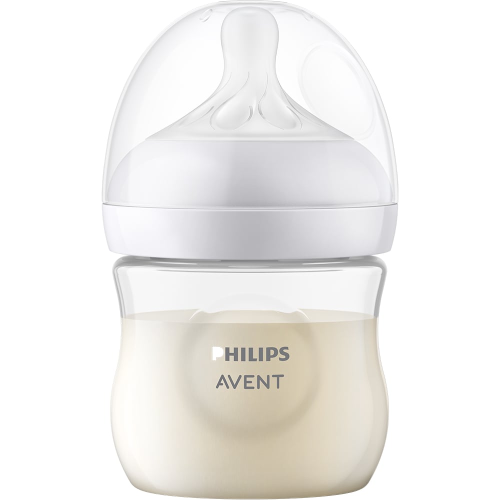 Set PHILIPS AVENT Natural Response SCD837/10: biberoane 125ml + suzeta Ultra Air, flux lent, 0 luni+, alb-verde