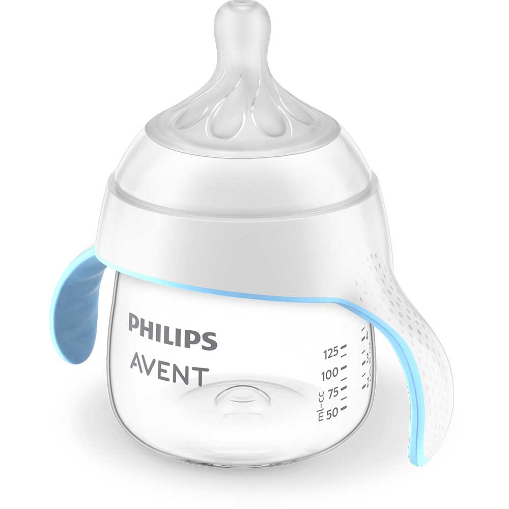 Cana tranzitie PHILIPS AVENT Natural Response SCF263/61, 6 luni+, 150ml, alb-bleu