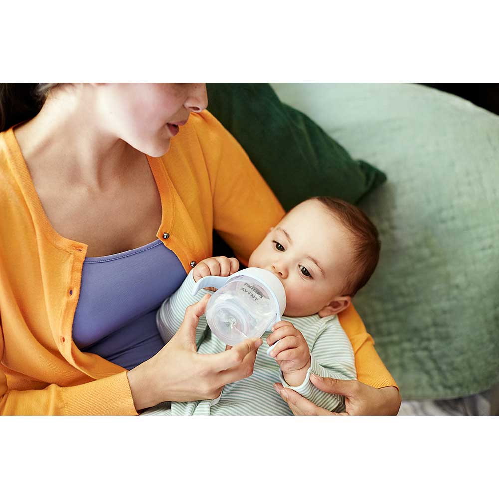 Cana tranzitie PHILIPS AVENT Natural Response SCF263/61, 6 luni+, 150ml, alb-bleu