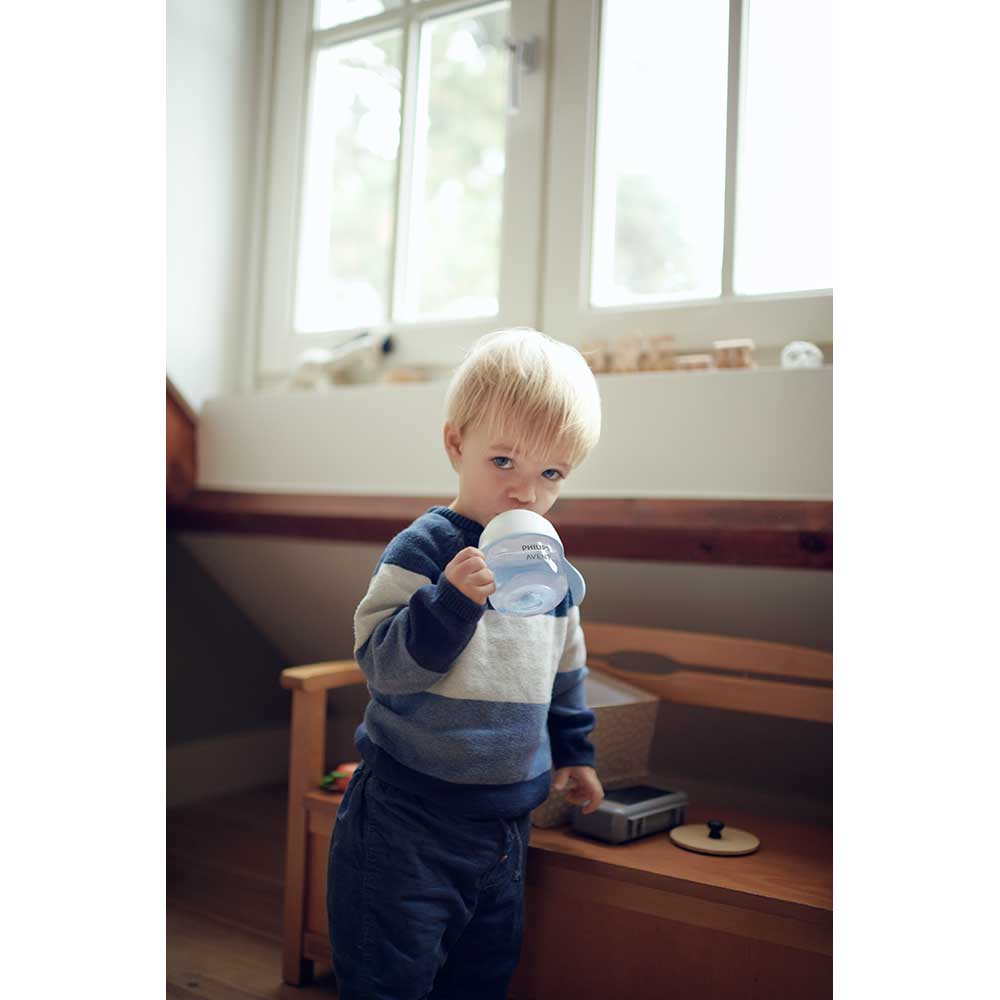 Cana tranzitie PHILIPS AVENT Natural Response SCF263/61, 6 luni+, 150ml, alb-bleu