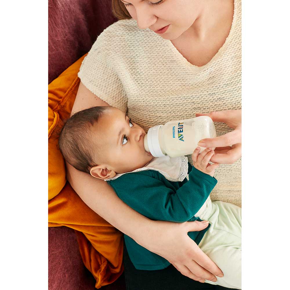 Biberon anticolici PHILIPS AVENT SCY103/01, flux lent, 1 luna+, 260ml, alb-transparent