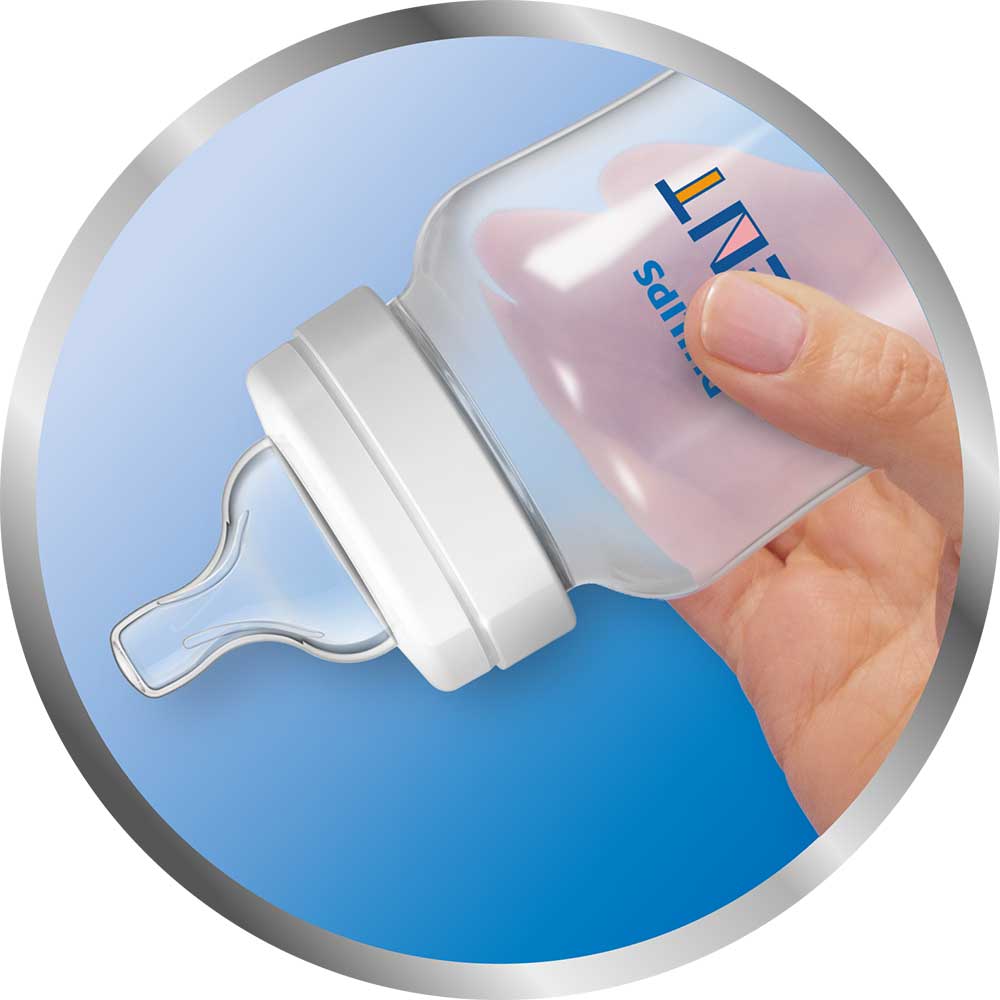 Biberon anticolici PHILIPS AVENT SCY103/01, flux lent, 1 luna+, 260ml, alb-transparent