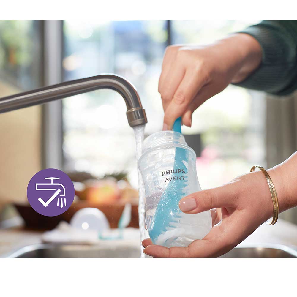 Biberon PHILIPS AVENT Natural Response SCY900/01, flux lent, 0 luni+, 125ml, alb-transparent