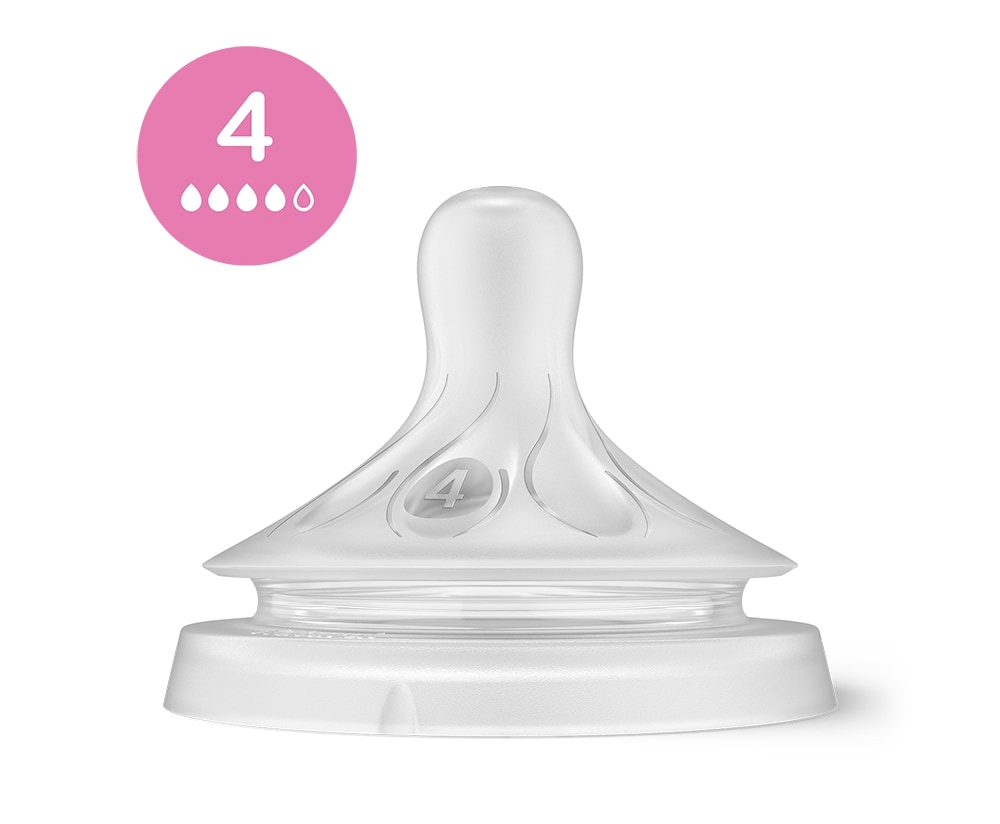 Set tetine PHILIPS AVENT Natural Response SCY960/03, 3 debite, 6 luni+, 3 buc, silicon