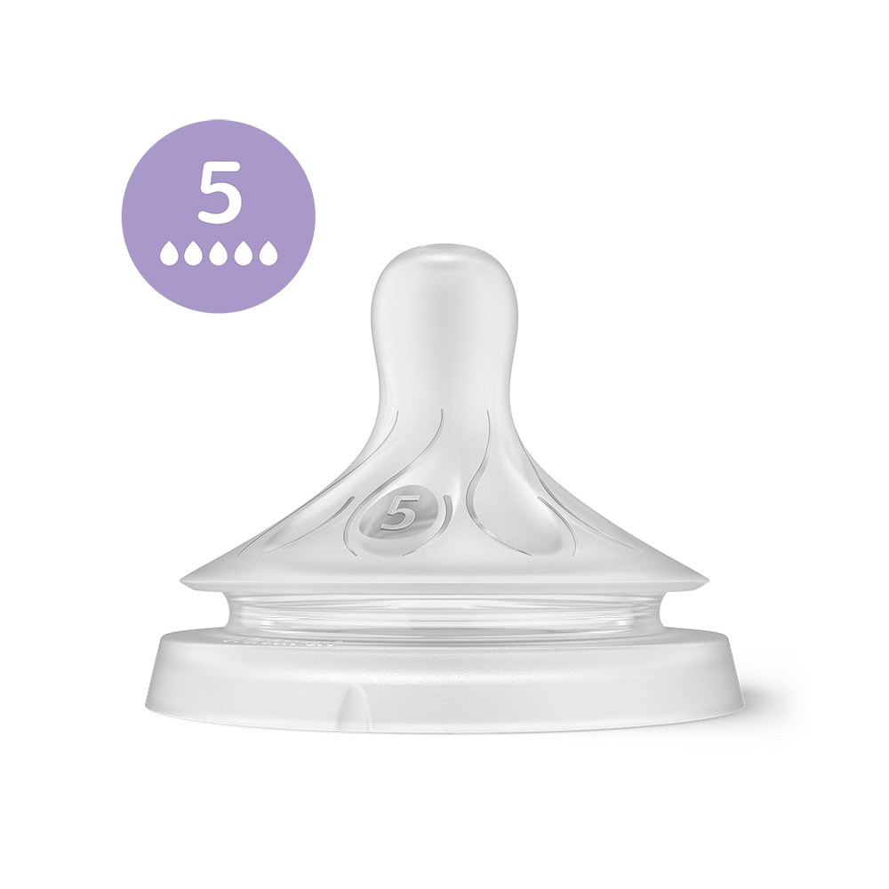 Set tetine PHILIPS AVENT Natural Response SCY960/03, 3 debite, 6 luni+, 3 buc, silicon