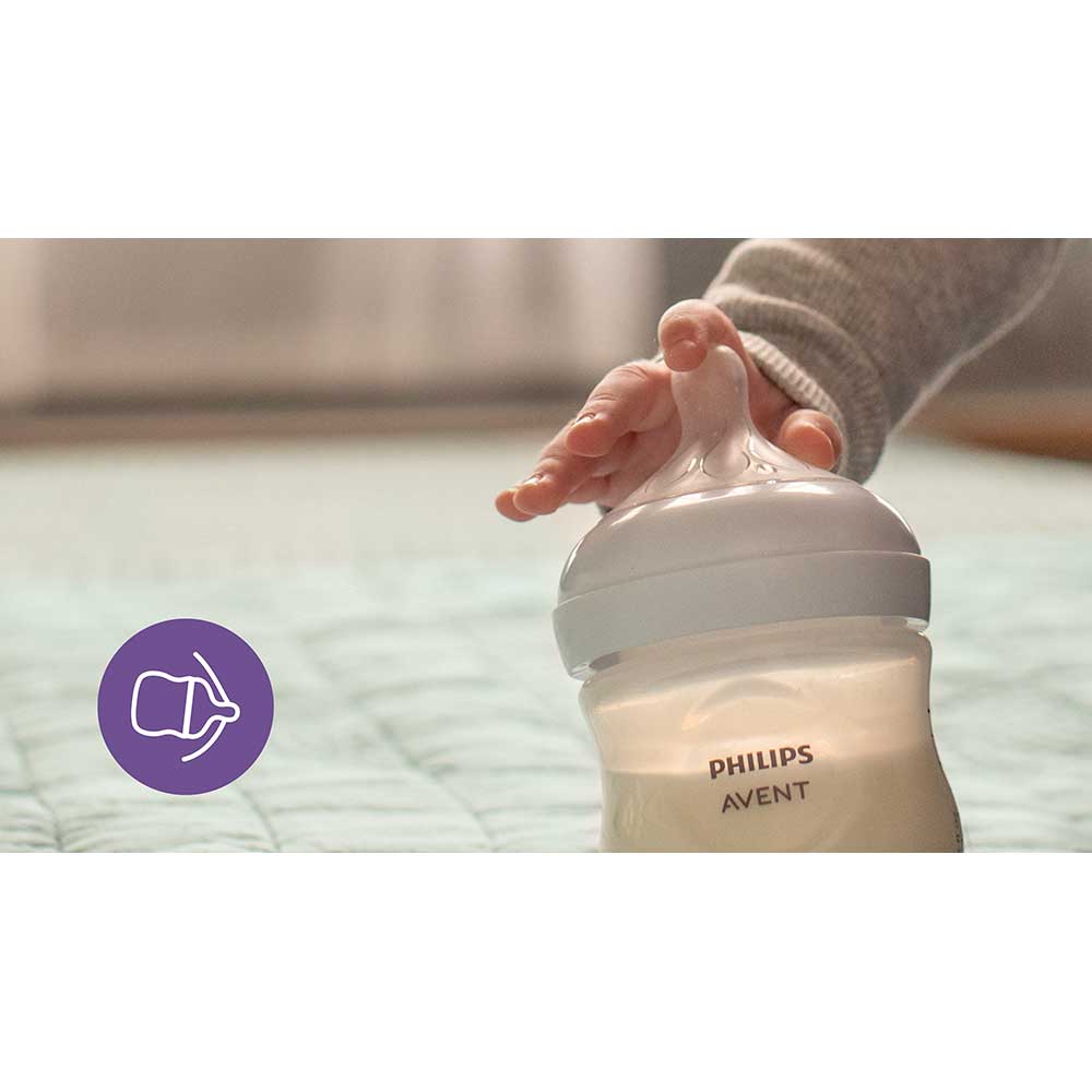 Set tetine PHILIPS AVENT Natural Response SCY962/02, flux lent, 0 luni+, 2 buc, silicon