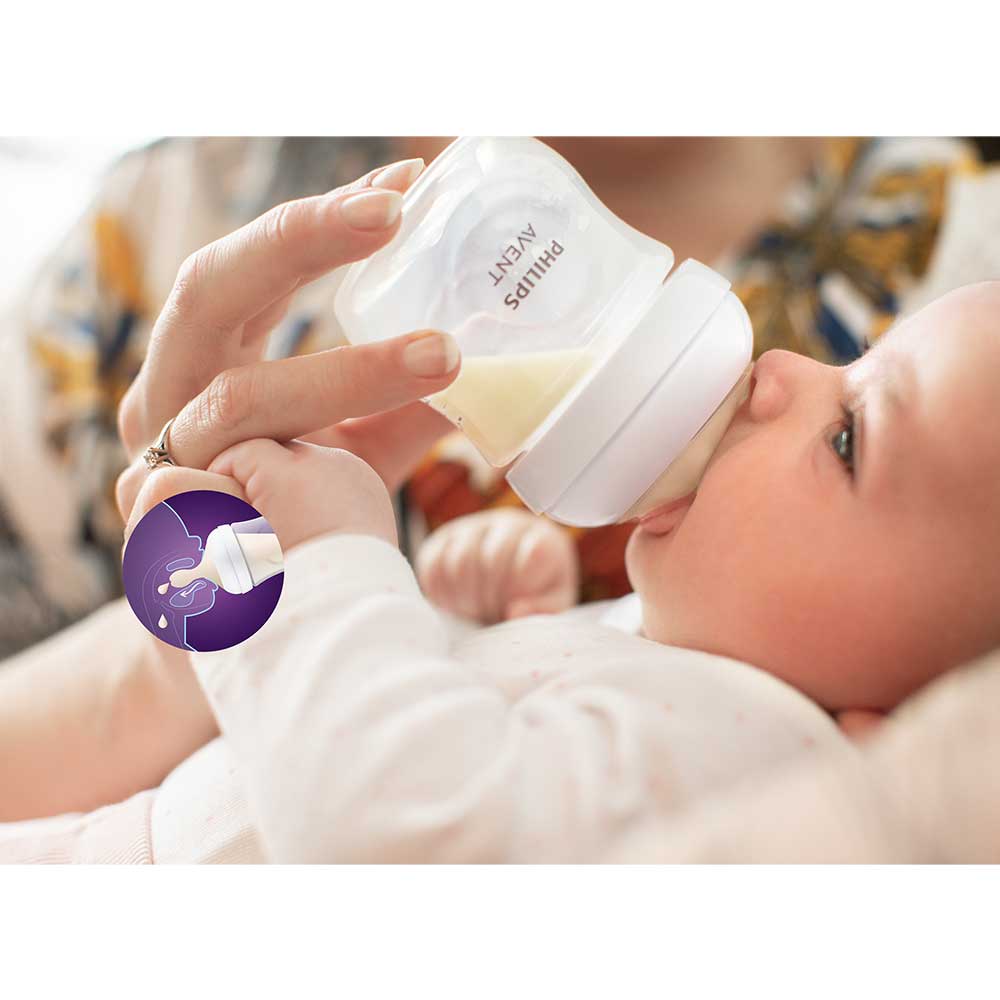 Set tetine PHILIPS AVENT Natural Response SCY964/02, flux mediu, 3 luni+, 2 buc, silicon
