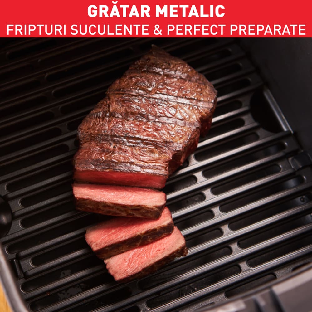 Friteuza cu aer cald TEFAL Easy Fry&Gril EY505815, 1.2kg, 4.2l, 1400W, negru-argintiu