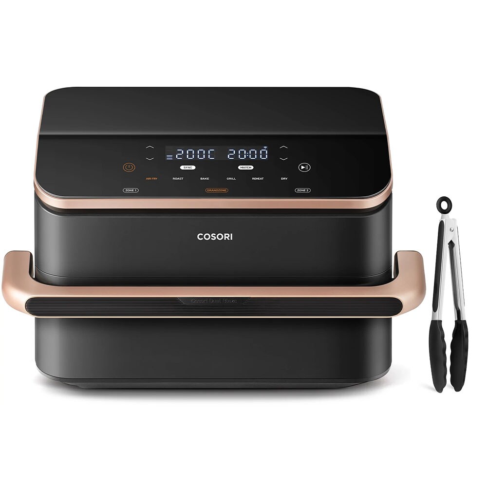 Friteuza cu aer cald dubla COSORI CAF-TF101S-AEUR-204A, 10l, 2800W, negru-auriu