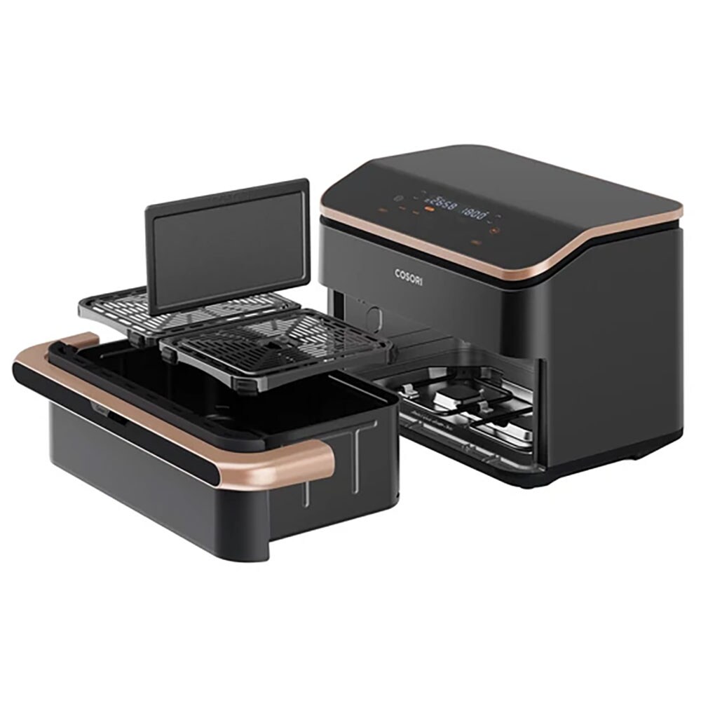 Friteuza cu aer cald dubla COSORI CAF-TF101S-AEUR-204A, 10l, 2800W, negru-auriu