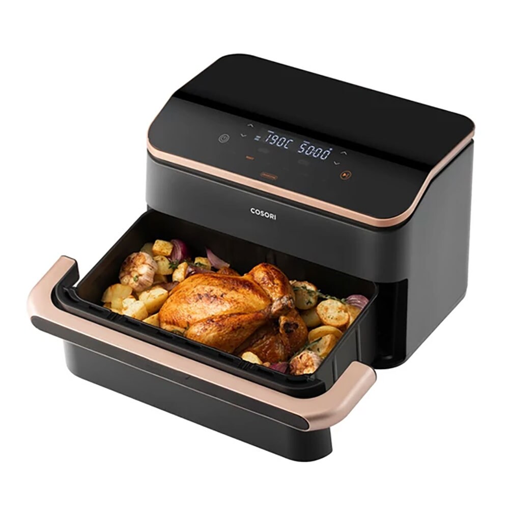 Friteuza cu aer cald dubla COSORI CAF-TF101S-AEUR-204A, 10l, 2800W, negru-auriu