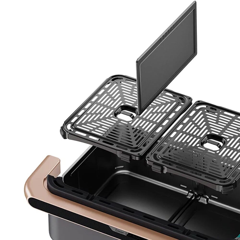 Friteuza cu aer cald dubla COSORI CAF-TF101S-AEUR-204A, 10l, 2800W, negru-auriu