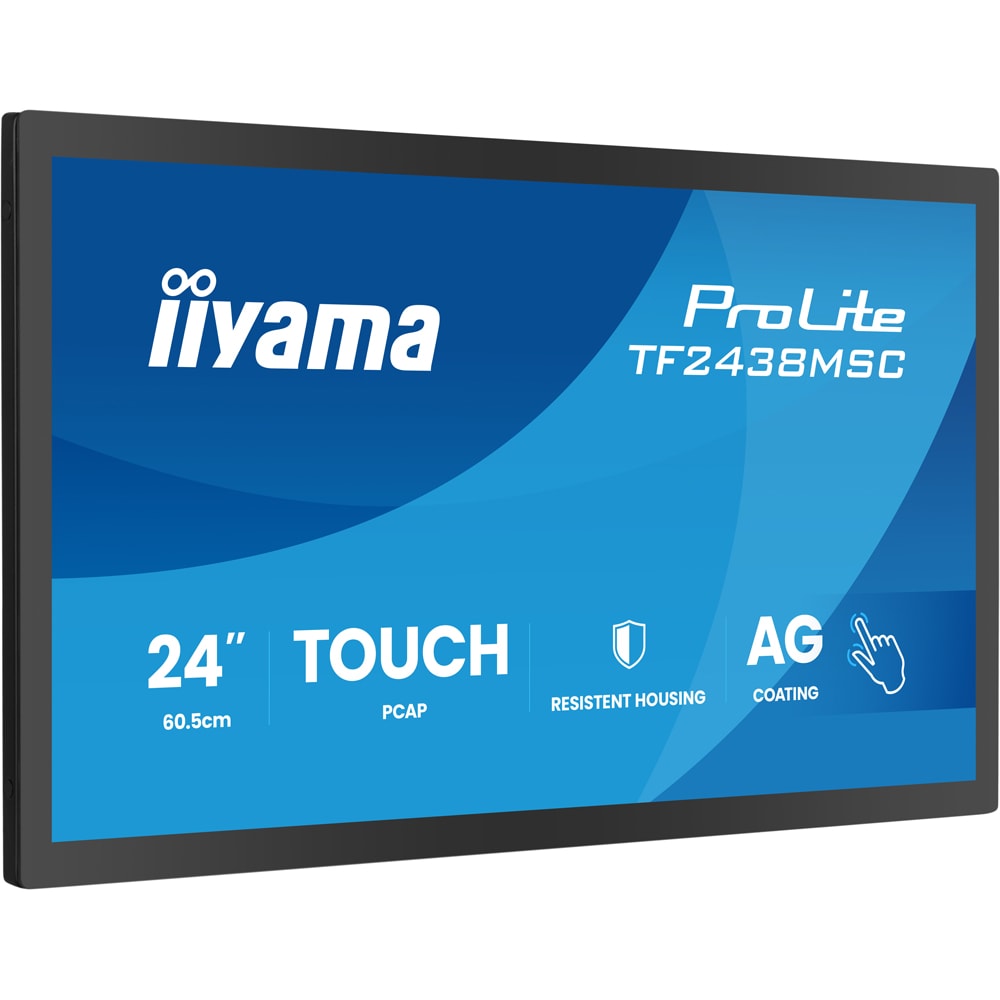Monitor LED IPS IIYAMA ProLite TF2438MSC-B2, 23.8", Touch, Full HD, 120Hz, negru