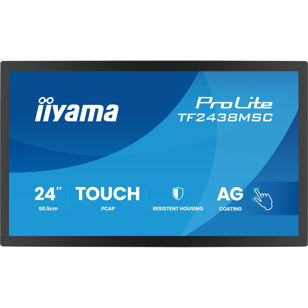 Monitor LED IPS IIYAMA ProLite TF2438MSC-B2, 23.8", Touch, Full HD, 120Hz, negru