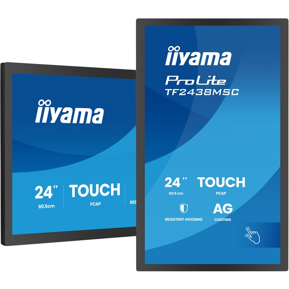 Monitor LED IPS IIYAMA ProLite TF2438MSC-B2, 23.8", Touch, Full HD, 120Hz, negru