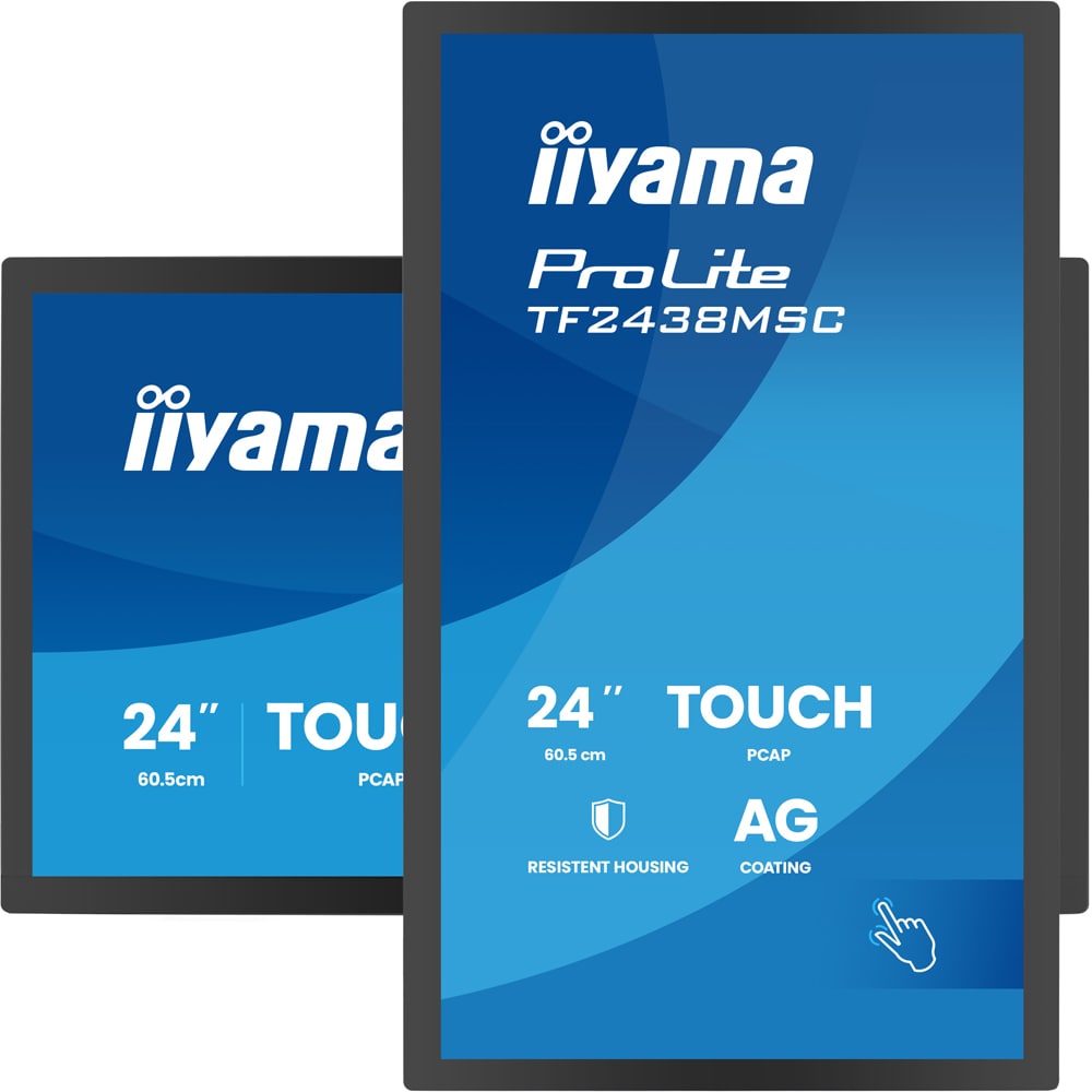 Monitor LED IPS IIYAMA ProLite TF2438MSC-B2, 23.8", Touch, Full HD, 120Hz, negru