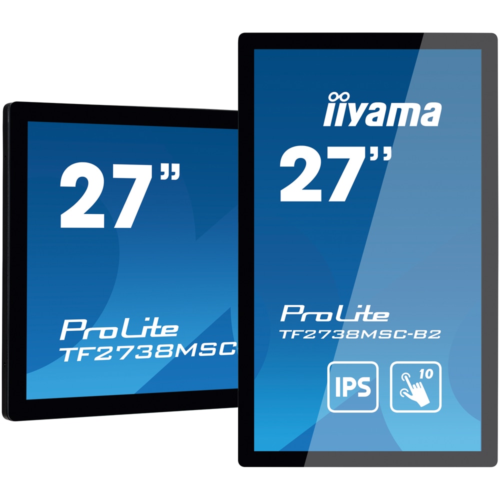 Monitor LED IPS IIYAMA ProLite TF2738MSC-B2, 27", Touch, Full HD, 60Hz, negru