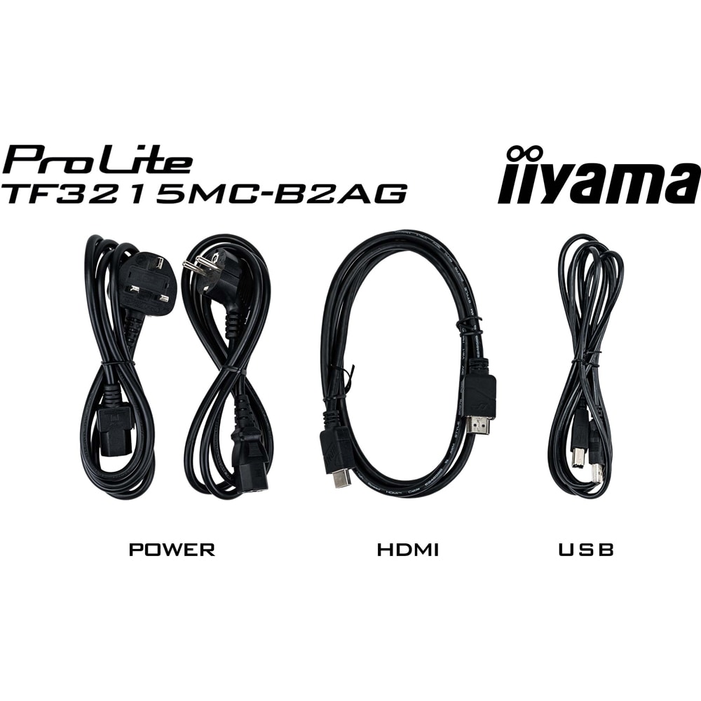Monitor LED VA IIYAMA ProLite TF3215MC-B2AG, 31.5", Touch, Full HD, 60Hz, negru