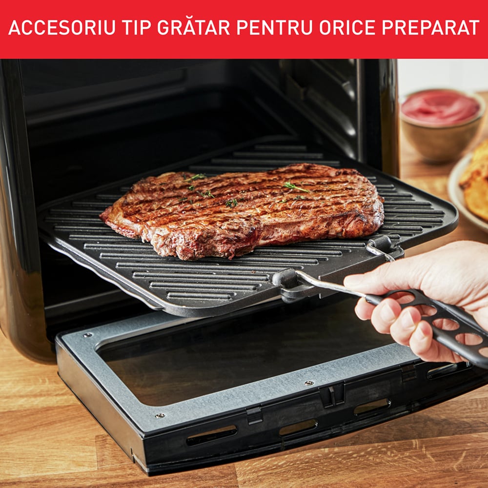 Friteuza cu aer cald multifunctionala TEFAL Easy Fry FW501815, 1.7kg, 11l, 2000W, negru-argintiu