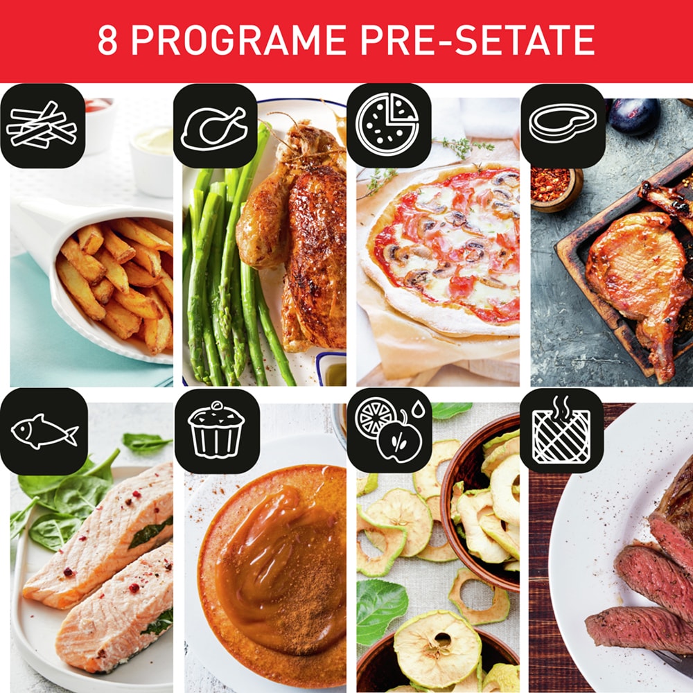 Friteuza cu aer cald multifunctionala TEFAL Easy Fry FW501815, 1.7kg, 11l, 2000W, negru-argintiu