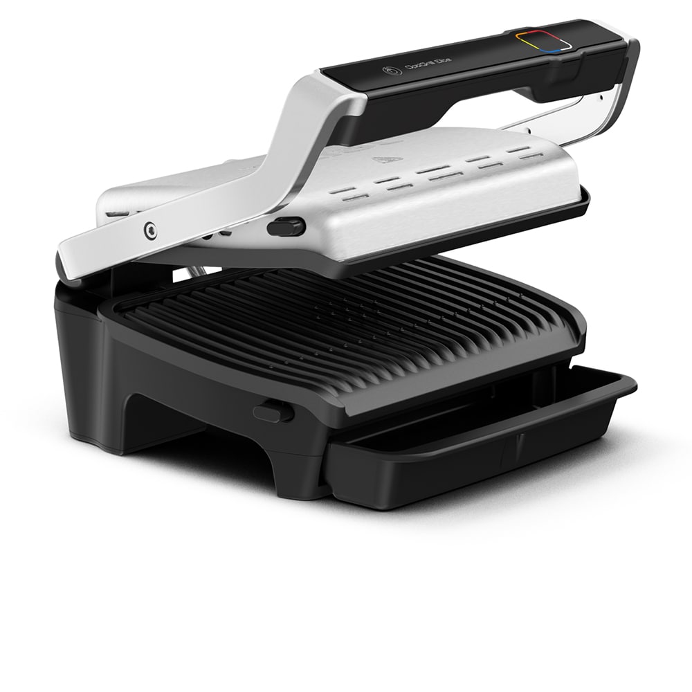 Gratar electric TEFAL OptiGrill Elite GC750D30, 2000W, 12 programe automate, argintiu-negru